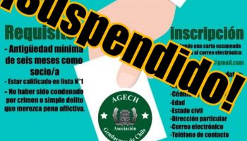 COMUNICADO: Informa Suspensión del proceso eleccionario para Renovar el Directorio Nacional AGECH.